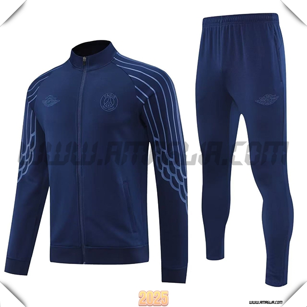 Tuta Calcio Giacca PSG Blu Reale 2025 2026 -03