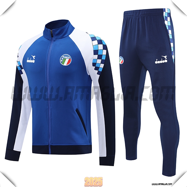 Tuta Calcio Giacca Italia Blu/Bianco 2025 2026