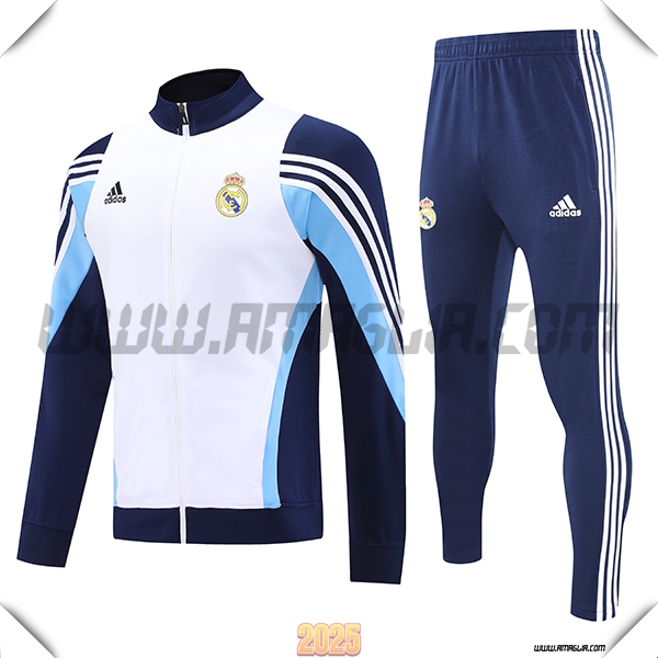 Tuta Calcio Giacca Real Madrid Bianco/Blu 2025 2026