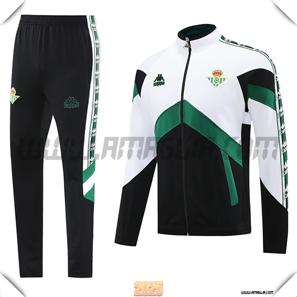 Tuta Calcio Giacca Real Betis Bianco/Nero/Verde 2025 2026