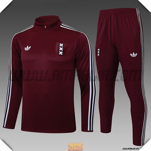 Tuta Calcio Ajax Bambino Rosso/Bianco 2025 2026