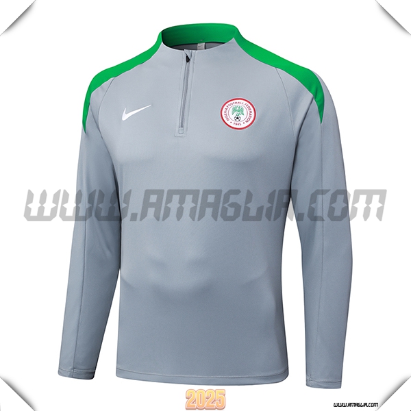 Felpa Allenamento Nigeria Grigio/Verde 2025 2026