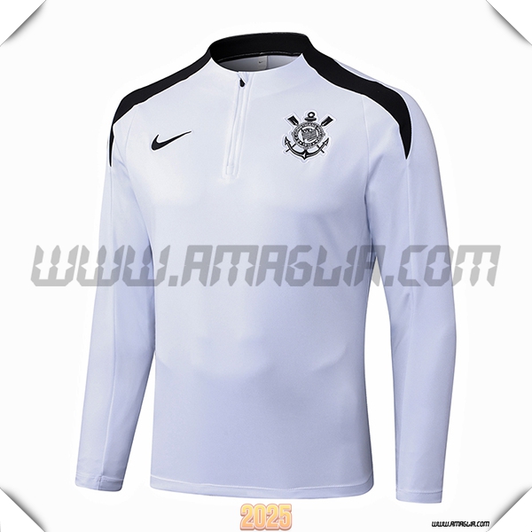 Felpa Allenamento Corinthians Bianco/Nero 2025 2026