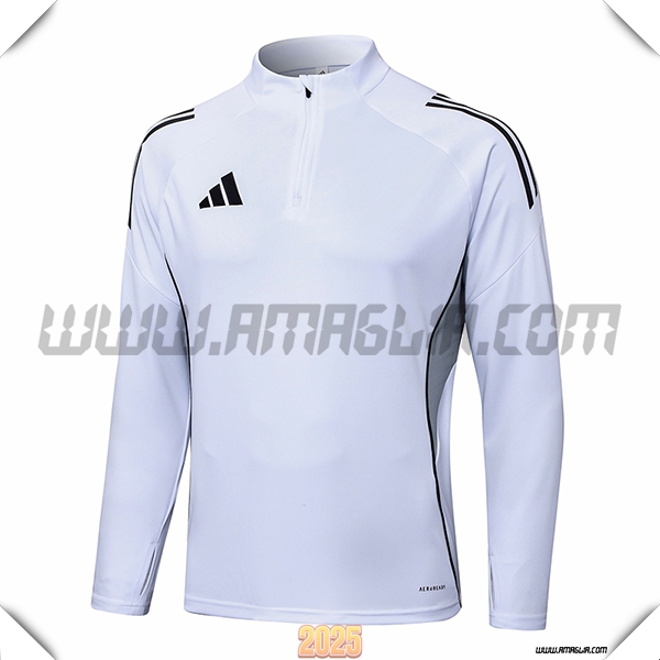 Felpa Allenamento Adidas Bianco/Nero/Grigio 2025 2026