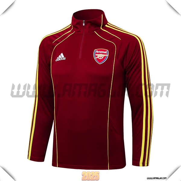 Felpa Allenamento Arsenal Rosso/Giallo 2025 2026