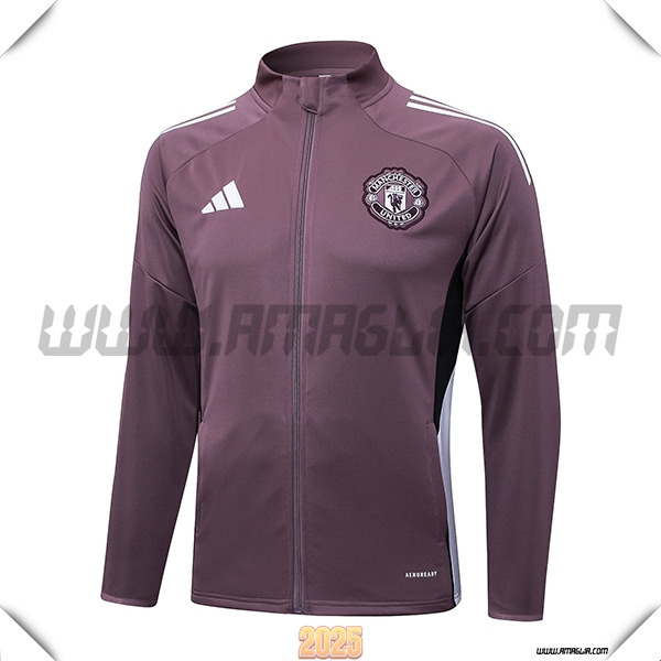 Giacca Calcio Manchester United viola/Bianco/Nero 2025 2026