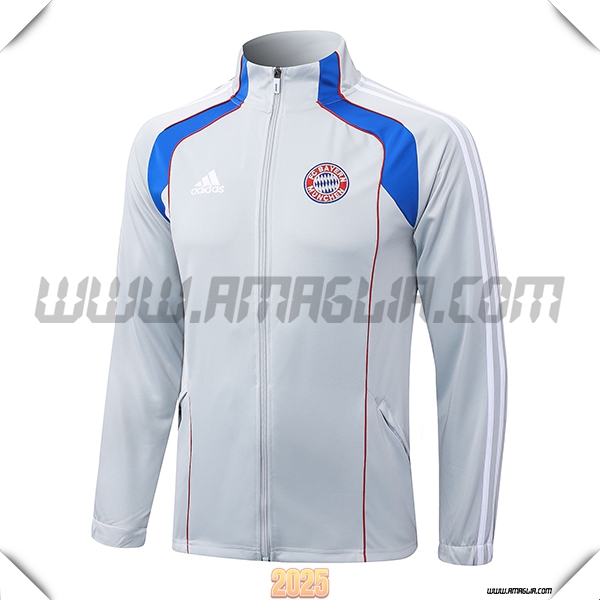 Giacca Calcio Bayern Monaco Grigio/Bianco/Blu/Rosso 2025 2026