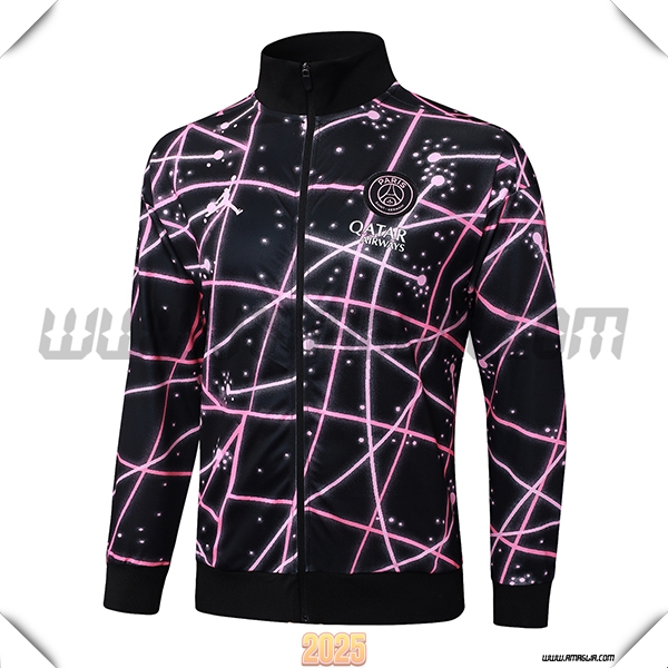 Giacca Calcio PSG Nero/Rosa 2025 2026