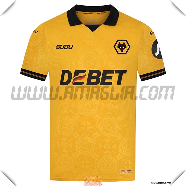 Nuovo Maglia da Wolves Prima 2025 2026 Arancia