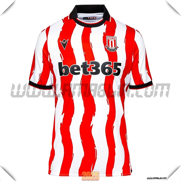 Nuovo Maglia da Stoke City Prima 2025 2026 Rosso/Bianco