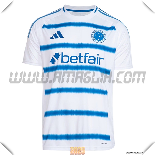 Nuovo Maglia da Cruzeiro Seconda 2025 2026 Bianco/Blu