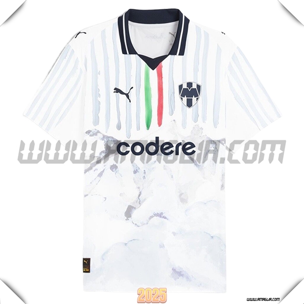 Seconda Maglia Calcio Monterrey Club World Cup 2025 2026 Bianco