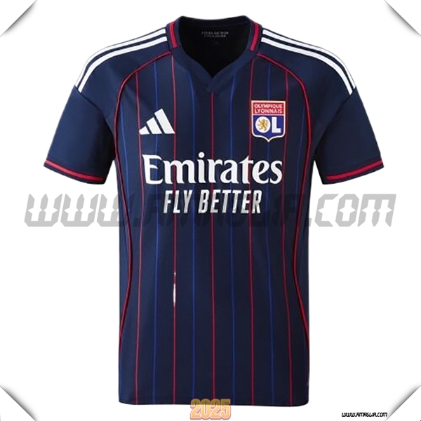 Nuovo Maglia da Lyon OL Seconda 2025 2026 Blu Marino