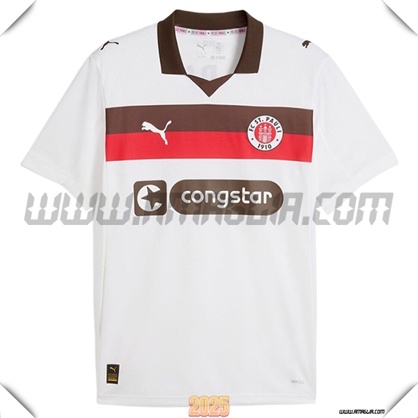 Nuovo Maglia da St Pauli Seconda 2025 2026 Bianco
