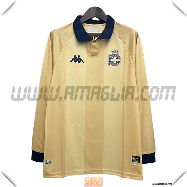 Maglia Calcio Deportivo Maniche lunghe Edizione Speciale GIALLO 2025 2026