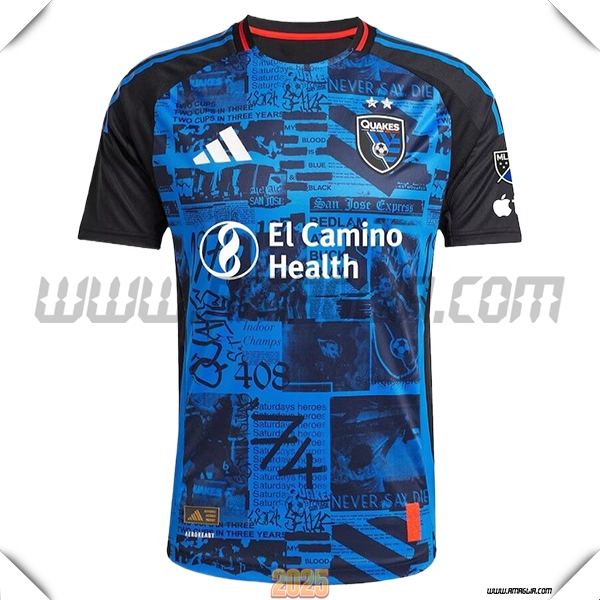 Nuovo Maglia da San Jose Earthquakes Prima 2025 2026 Blu/Nero