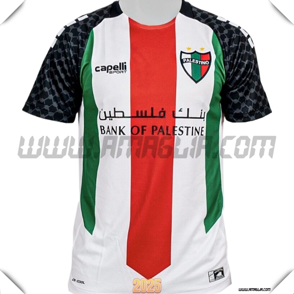 Nuovo Maglia da Palestino Prima 2025 2026 Bianco/Rosso/Verde