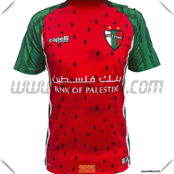 Nuovo Maglia da Palestino Terzo 2025 2026 Rosso/Verde