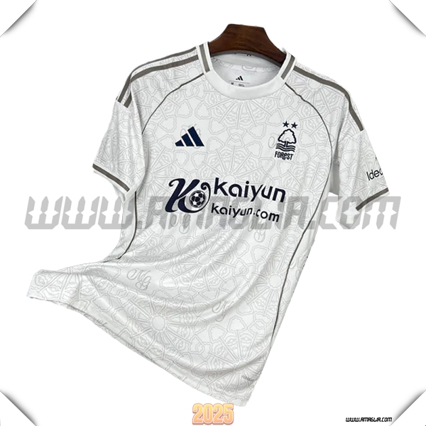 Seconda Maglia Calcio Nottingham Forest 2025 2026 Bianco