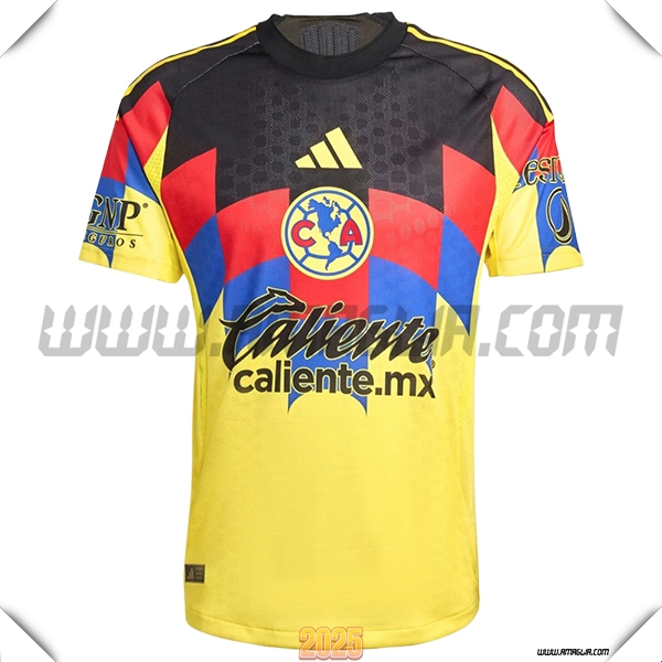 Nuovo Maglia da Club America Prima 2025 2026 GIALLO/Nero