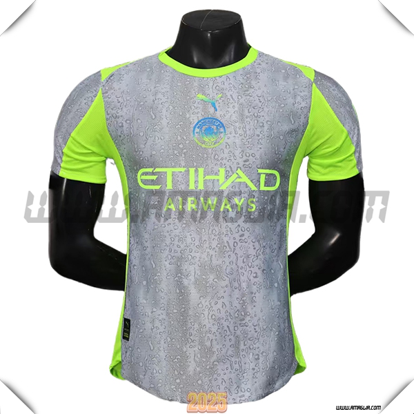 Terzo Maglia Calcio Manchester City 2025 2026 Gris