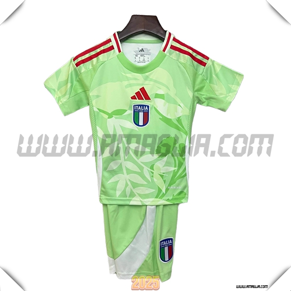 Kit Maglia da Italia Bambino Seconda Verde 2025 2026