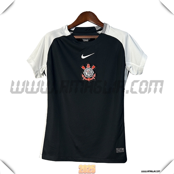 Nuovo Maglia da Corinthians Donne Seconda 2025 2026 Nero