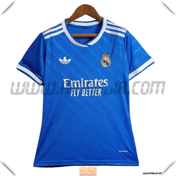 Terzo Maglia Calcio Real Madrid Donne 2025 2026 Blu