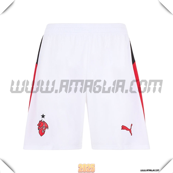 Seconda Pantaloncini AC Milan 2025 2026 Bianco