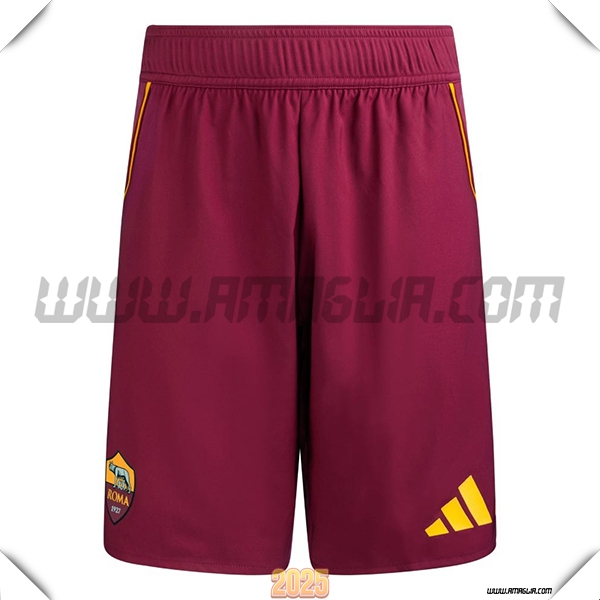 Prima Pantaloncini AS Roma 2025 2026 Rosso