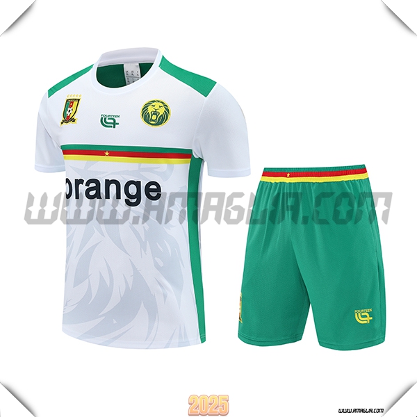 Kit Maglia Allenamento Camerun Bianco/Verde 2025 2026