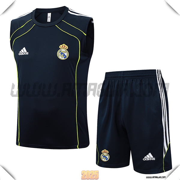 Kit Canotta Allenamento Real Madrid Nero/Verde 2025 2026