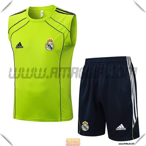 Kit Canotta Allenamento Real Madrid Verde 2025 2026 -02