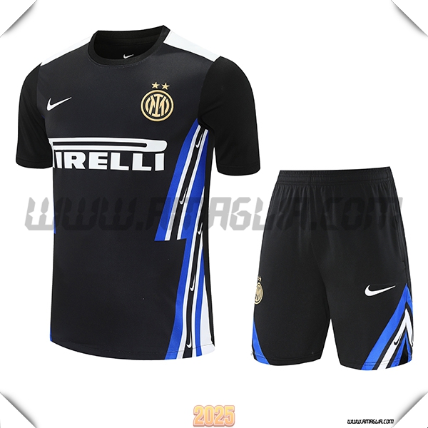 Kit Maglia Allenamento Inter Milan Nero/Blu 2025 2026 -02