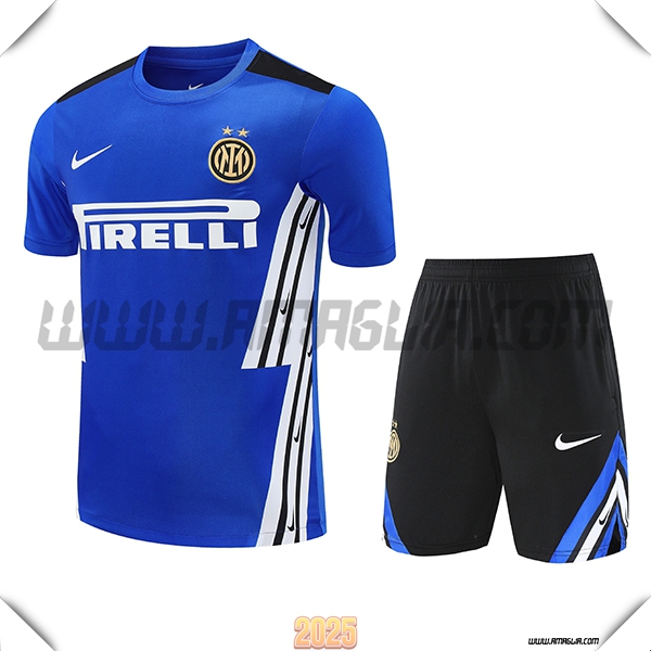 Kit Maglia Allenamento Inter Milan Blu/Bianco 2025 2026