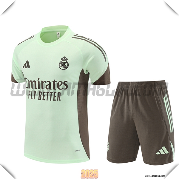 Kit Maglia Allenamento Real Madrid Verde/Marrone 2025 2026