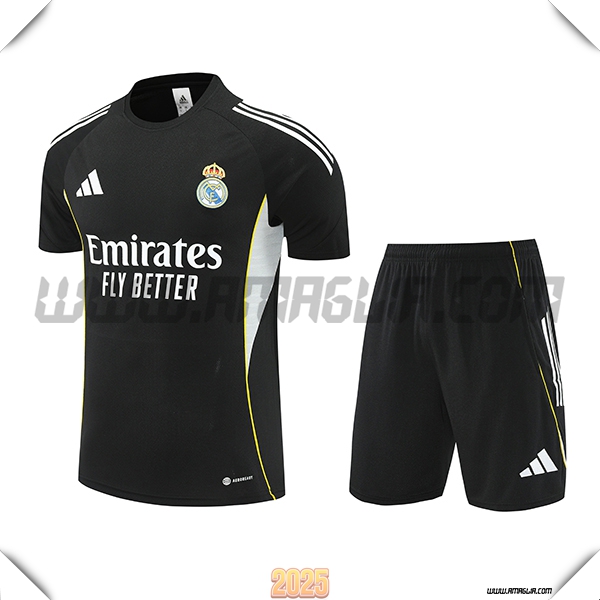 Kit Maglia Allenamento Real Madrid Nero/Grigio 2025 2026 -02