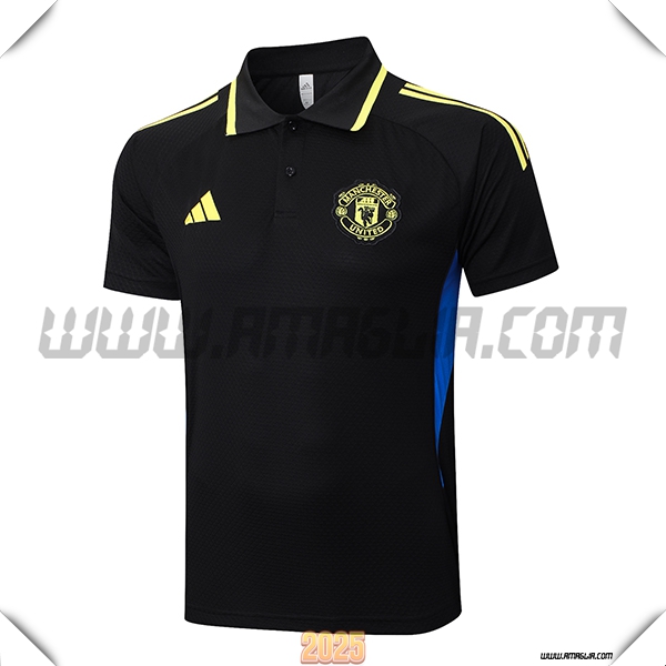 Maglia Polo Manchester United Nero/Verde/Blu 2025 2026