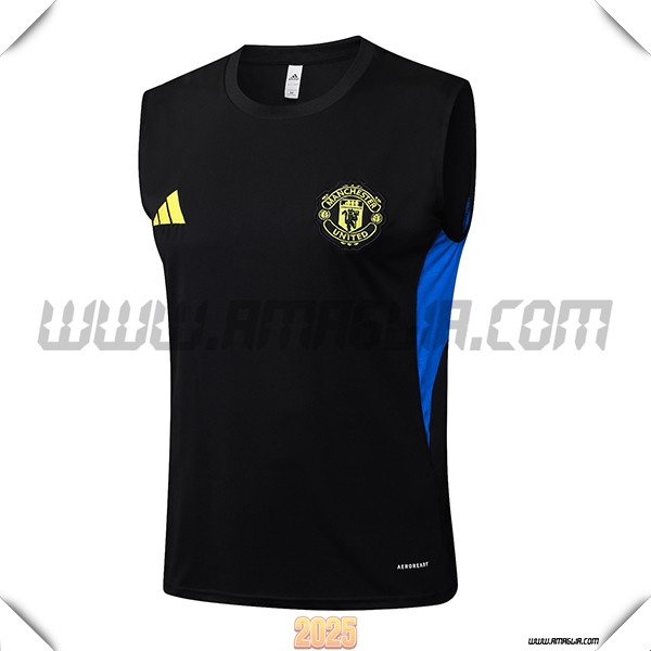 Canotta Allenamento Manchester United Nero/Blu 2025 2026