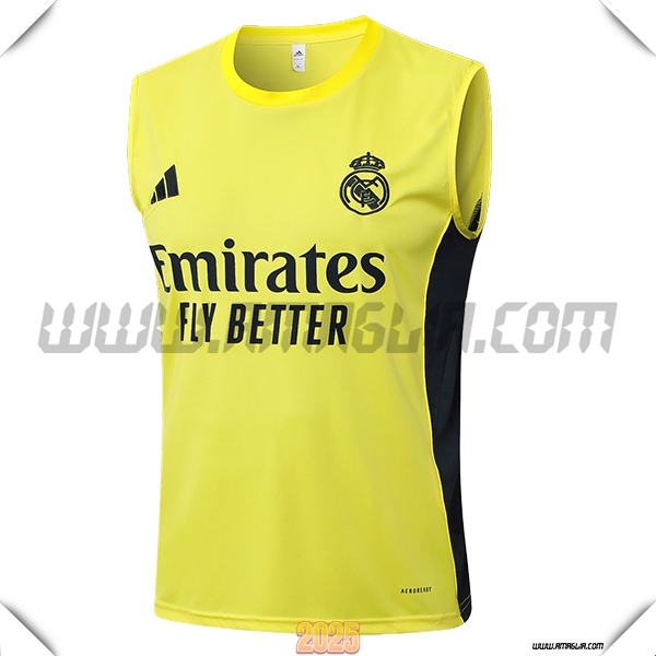 Canotta Allenamento Real Madrid Giallo/Nero 2025 2026