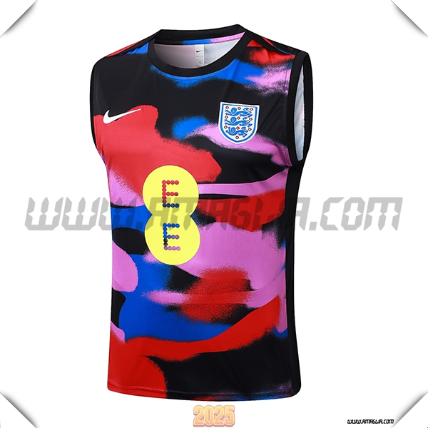 Canotta Allenamento Inghilterra Nero/Rosa/Rosso/Blu 2025 2026