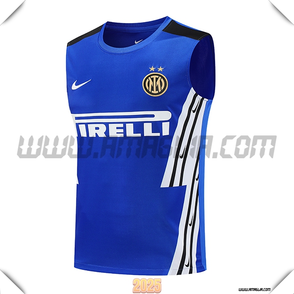 Canotta Allenamento Inter Milan Blu/Bianco 2025 2026