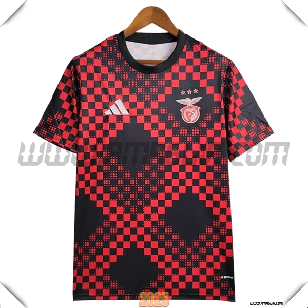T Shirt Allenamento S.L.Benfica Rosso/Nero 2025 2026