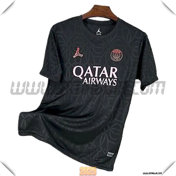 T Shirt Allenamento PSG Nero 2025 2026