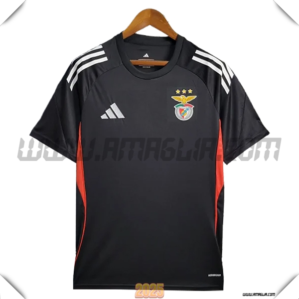 T Shirt Allenamento S.L.Benfica Nero/Rosso/Bianco 2025 2026