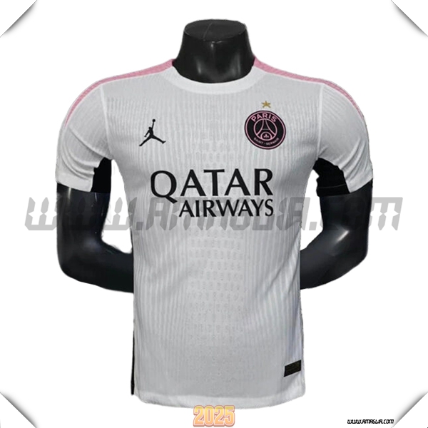 T Shirt Allenamento PSG Bianco/Rosa 2025 2026 -02
