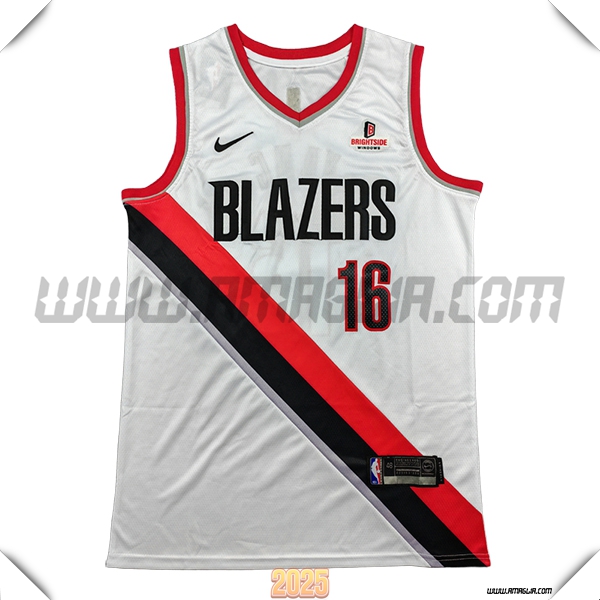 Maglia Portland Trail Blazers (YANG #16) 2025/26 Bianco/Rosso/Nero