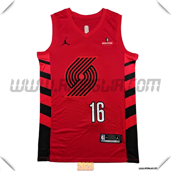 Maglia Portland Trail Blazers (YANG #16) 2025/26 Rosso/Nero
