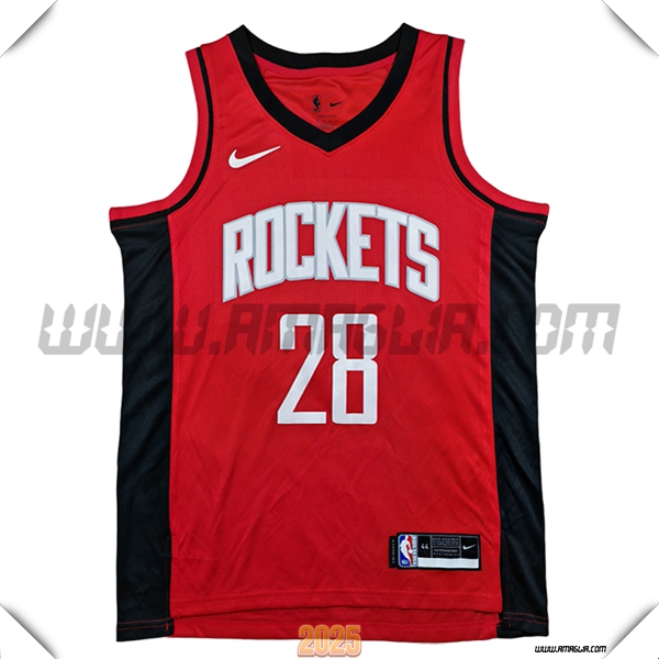 Maglia Houston Rockets (SENGUN #28) 2025/26 Nero/Rosso