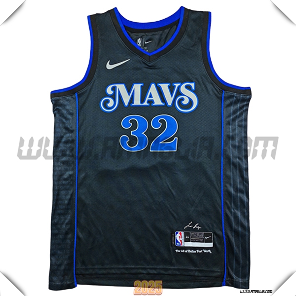 Maglia Dallas Mavericks (FLAGG #32) 2025/26 Nero/Blu